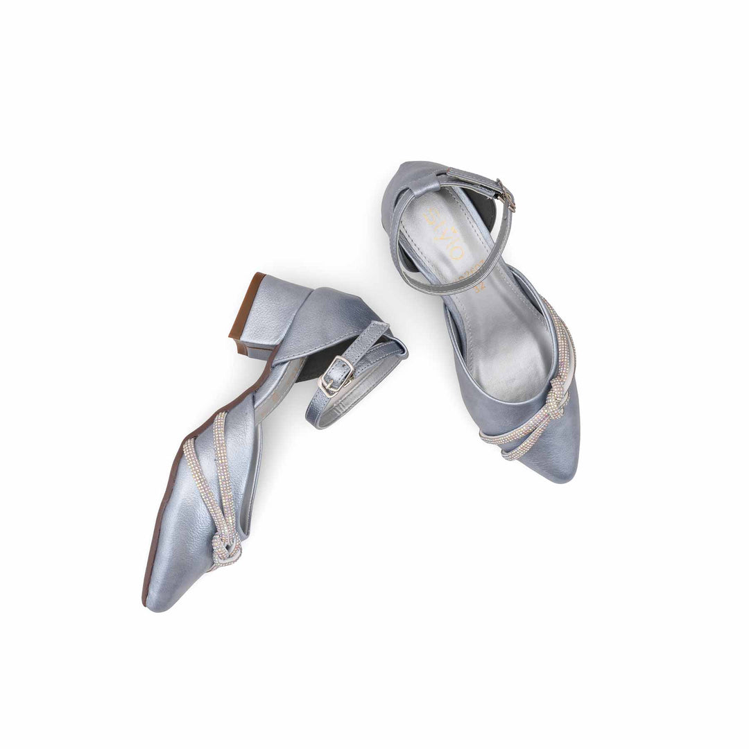 Girls Silver Fancy Pumps KD2607