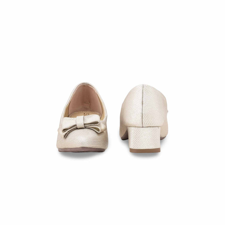 Girls Golden Fancy Pumps KD2609