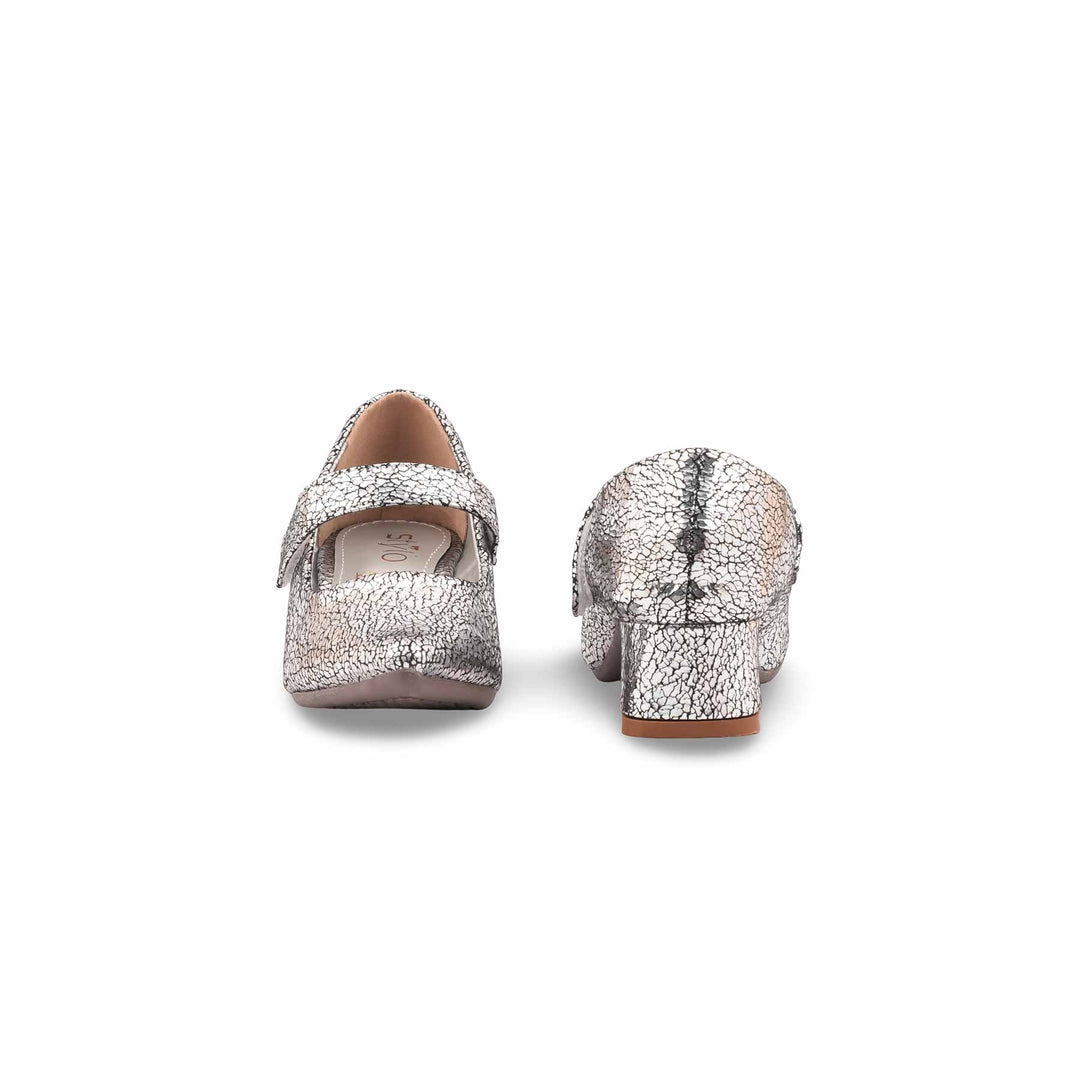 Girls Silver Fancy Pumps KD2610