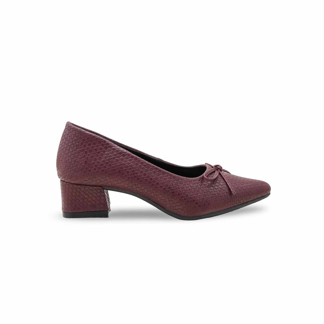 Girls Maroon Formal Pumps KD2611