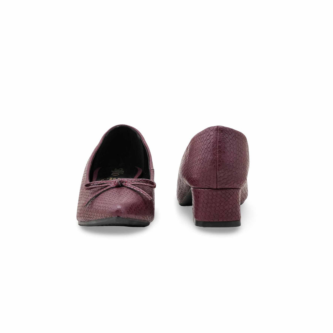 Girls Maroon Formal Pumps KD2611