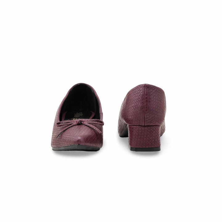 Girls Maroon Formal Pumps KD2611