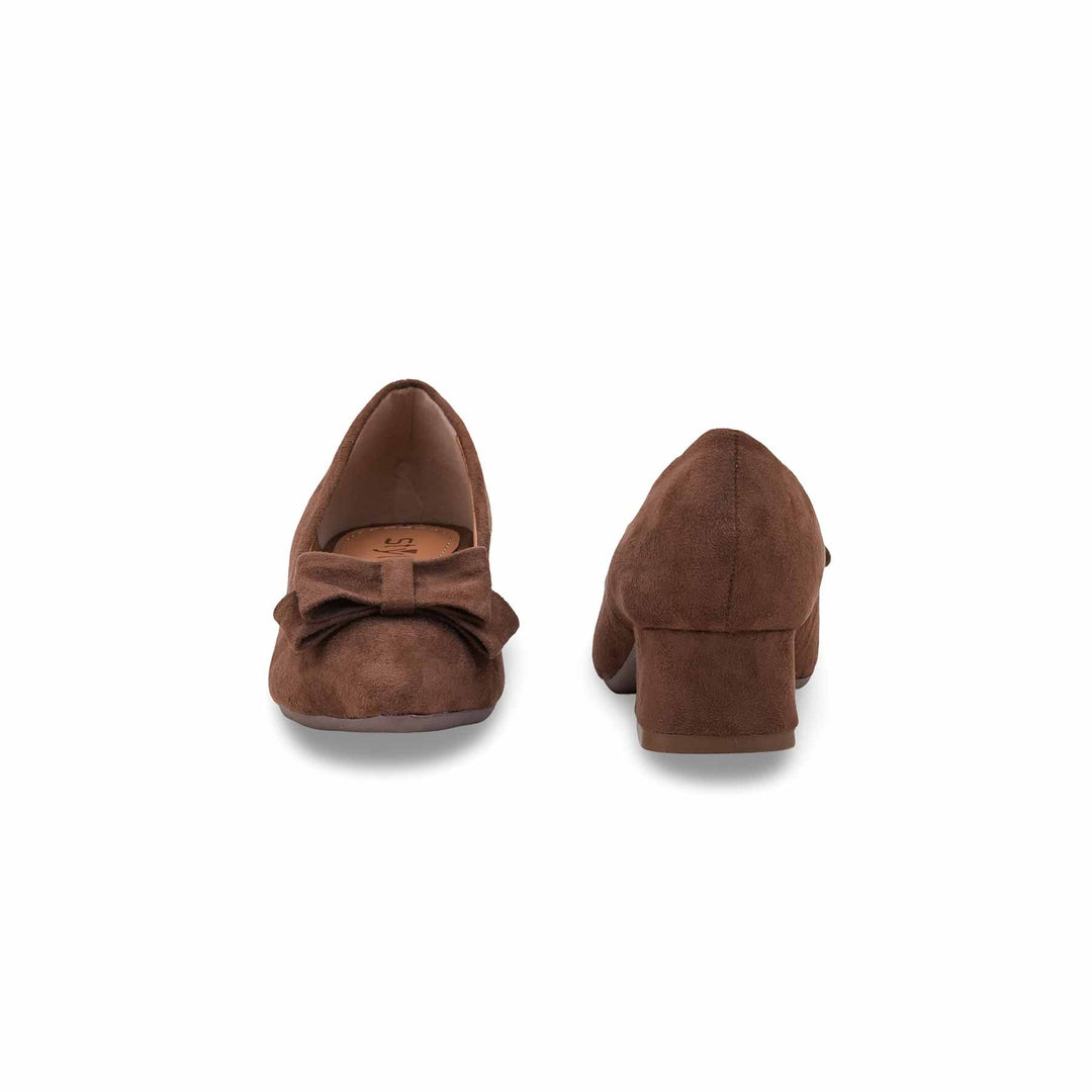 Girls Brown Formal Pumps KD2613