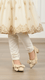 Girls Beige Formal Pumps KD2614