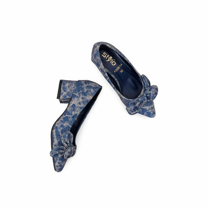 Girls Navy Formal Pumps KD2614