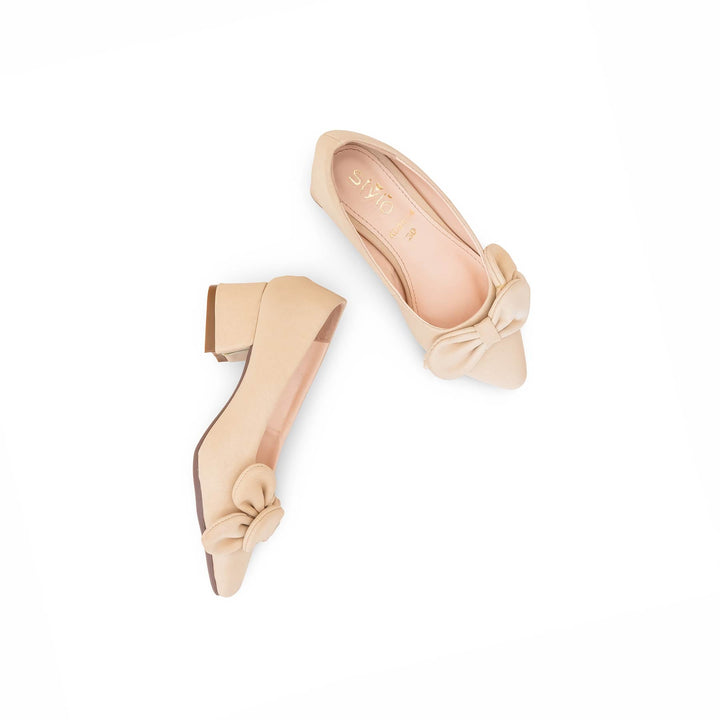 Girls Beige Formal Pumps KD2614