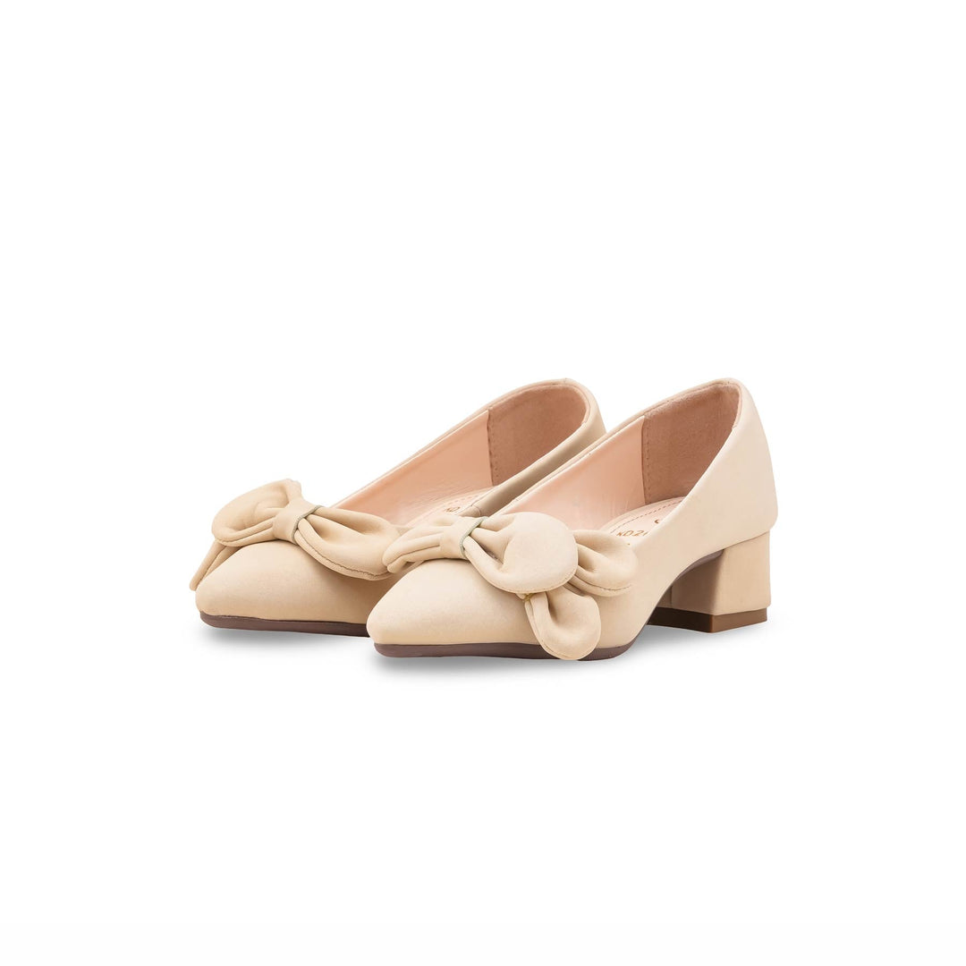 Girls Beige Formal Pumps KD2614