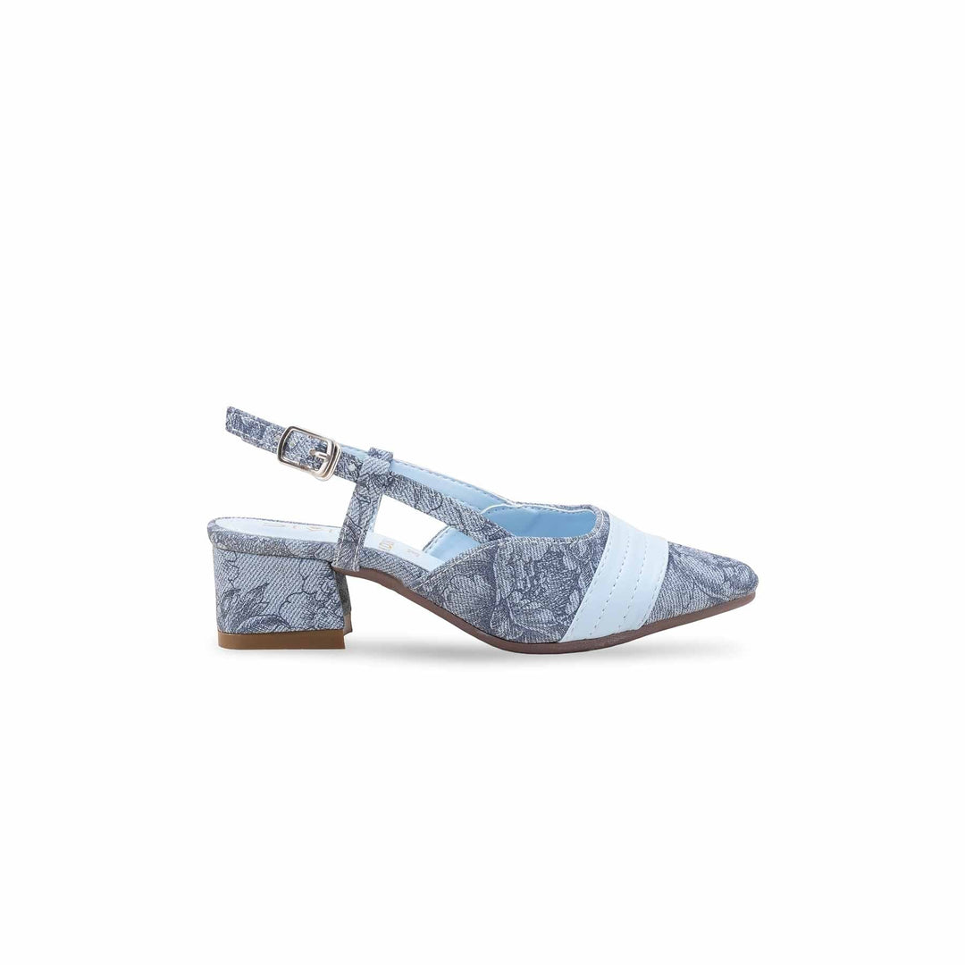 Girls Sky Blue Formal Pumps KD2615