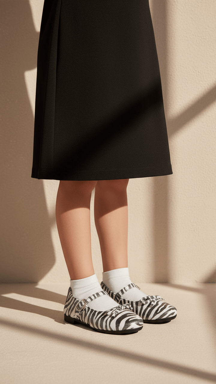 Girls Grey Formal Pumps KD2616