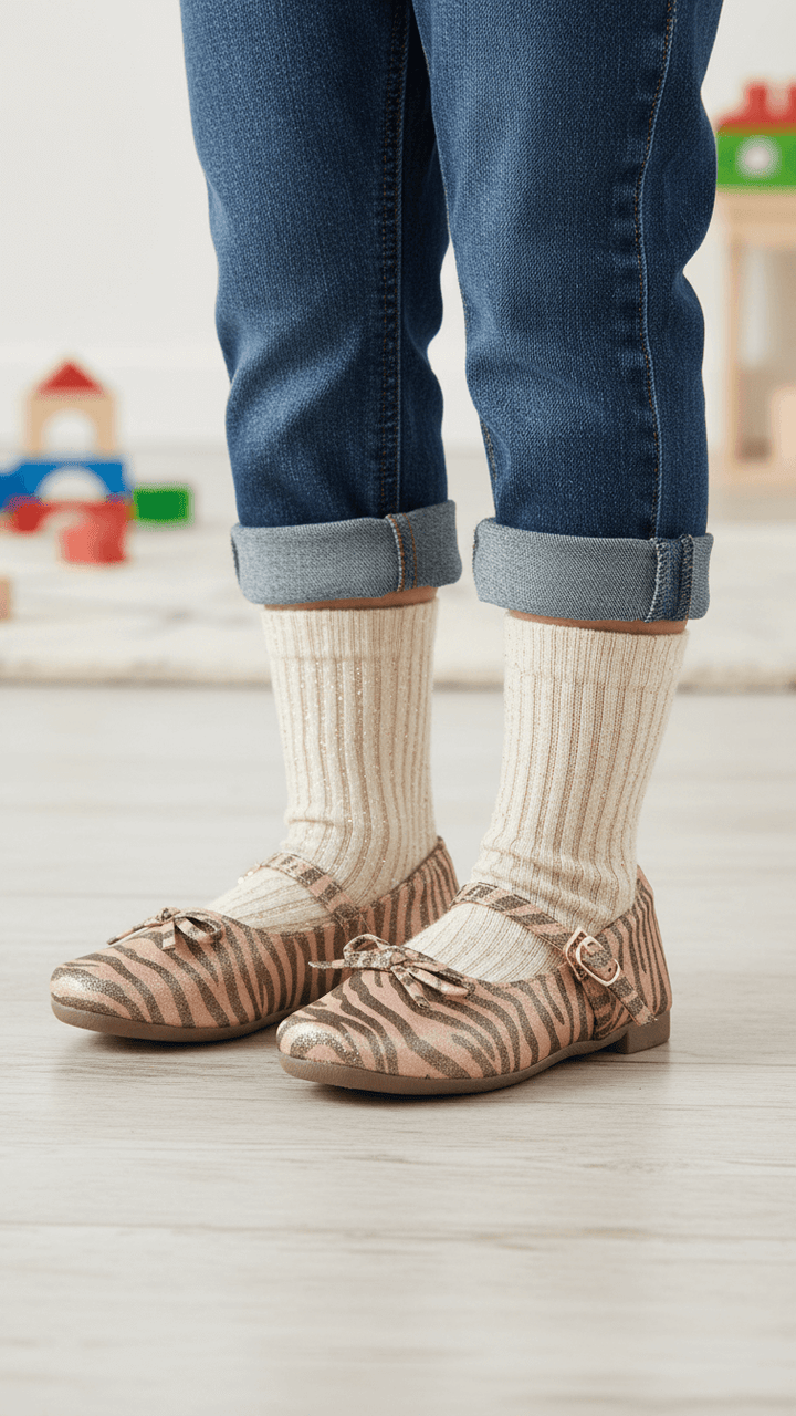 Girls Golden Formal Pumps KD2616