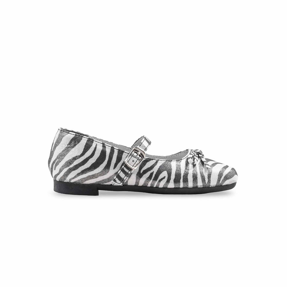 Girls Grey Formal Pumps KD2616