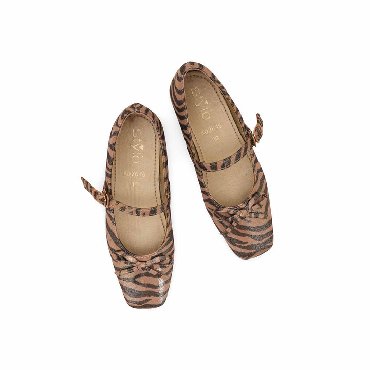 Girls Golden Formal Pumps KD2616