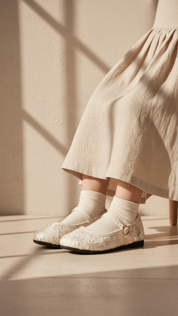 Girls Golden Formal Pumps KD2618