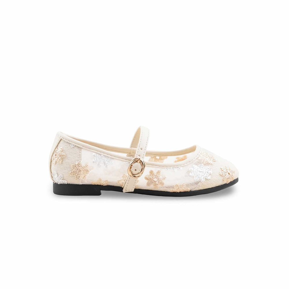 Girls Golden Formal Pumps KD2618
