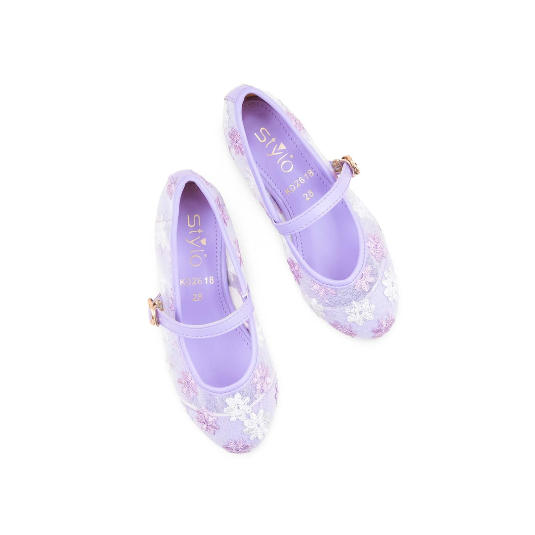 Girls Purple Formal Pumps KD2618
