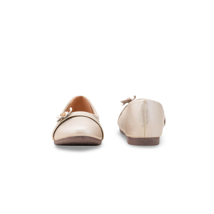 Girls Golden Fancy Pumps KD2619