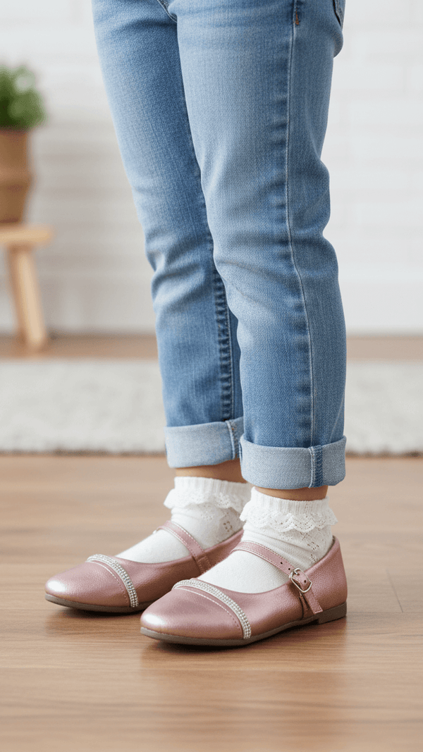 Girls Pink Formal Pumps KD2620