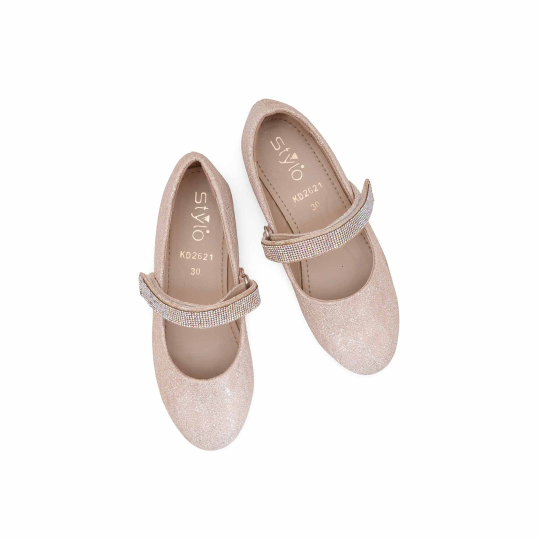 Girls Golden Fancy Pumps KD2621