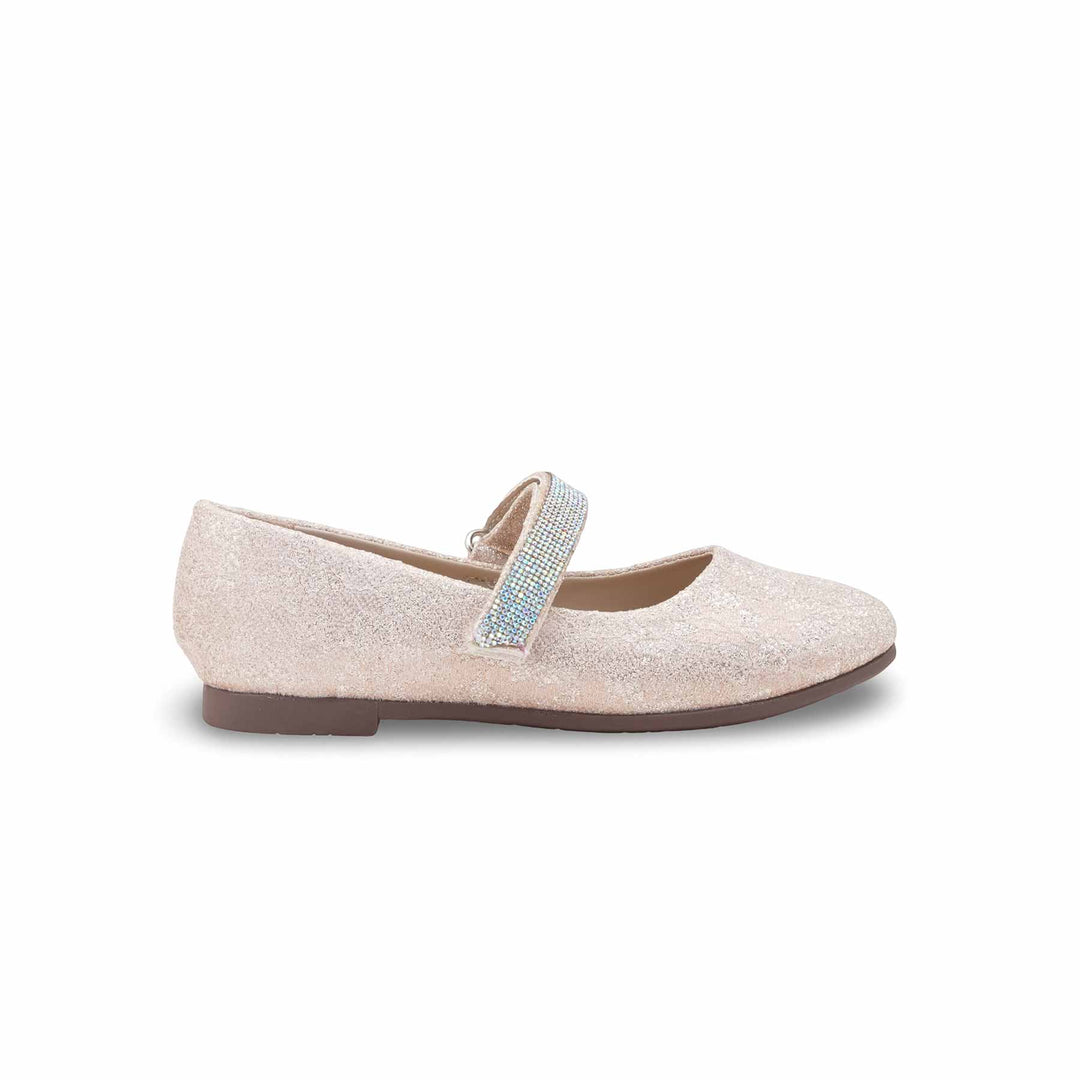 Girls Golden Fancy Pumps KD2621