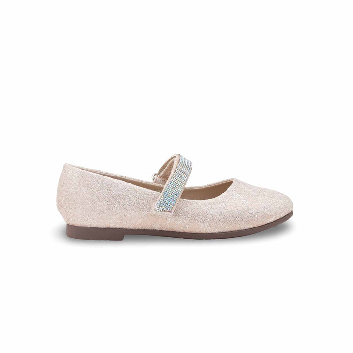 Girls Golden Fancy Pumps KD2621