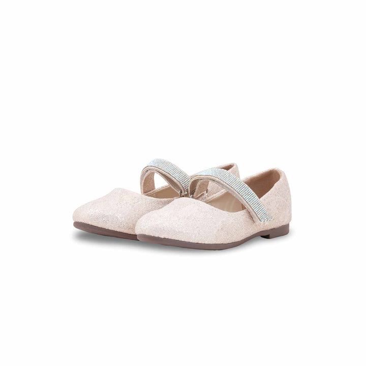 Girls Golden Fancy Pumps KD2621