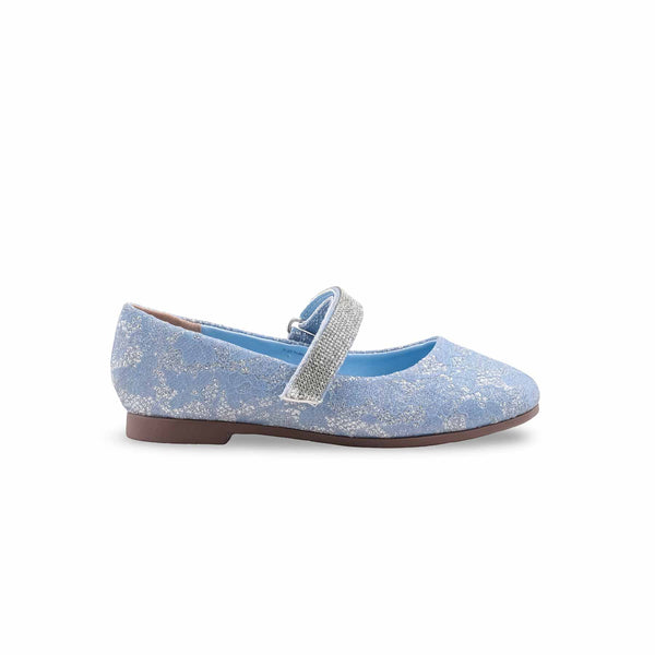 Girls Sky Blue Fancy Pumps KD2621