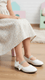 Girls White Fancy Pumps KD2622