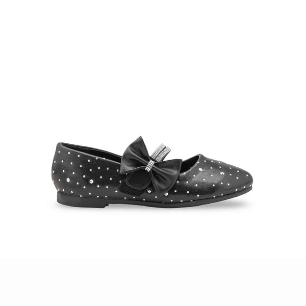 Girls Black Fancy Pumps KD2622
