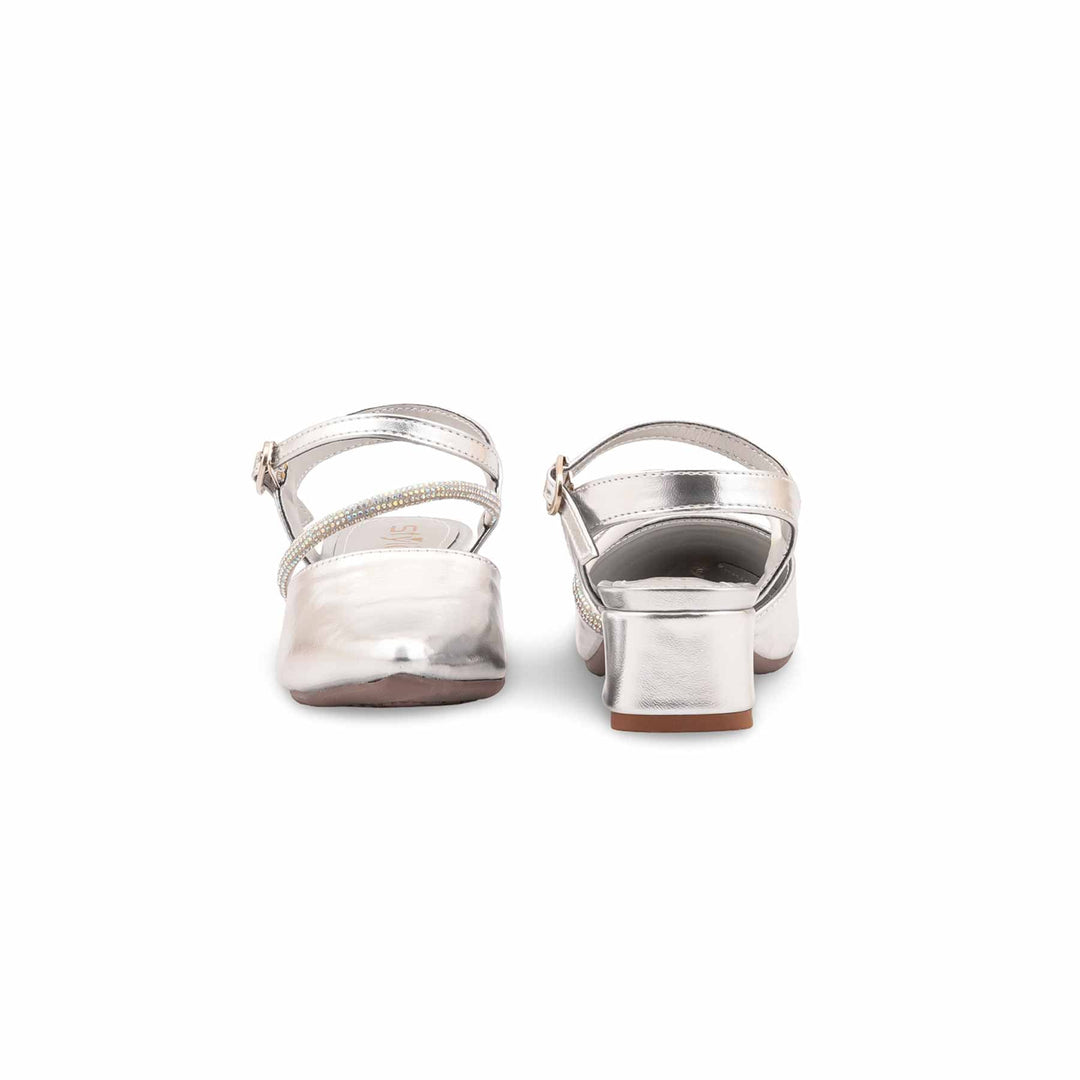 Girls Silver Fancy Pumps KD2624
