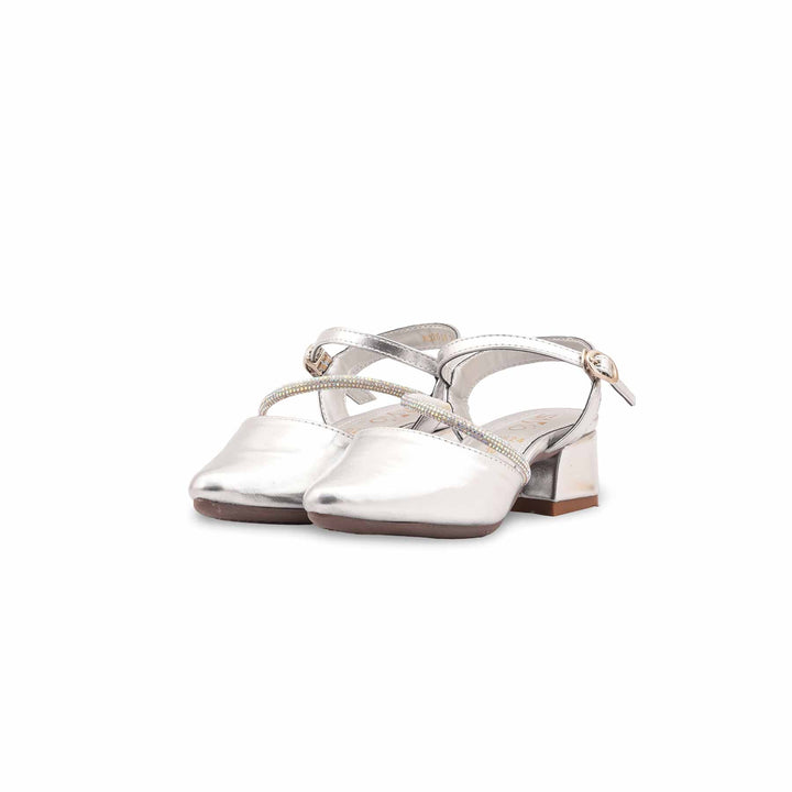 Girls Silver Fancy Pumps KD2624