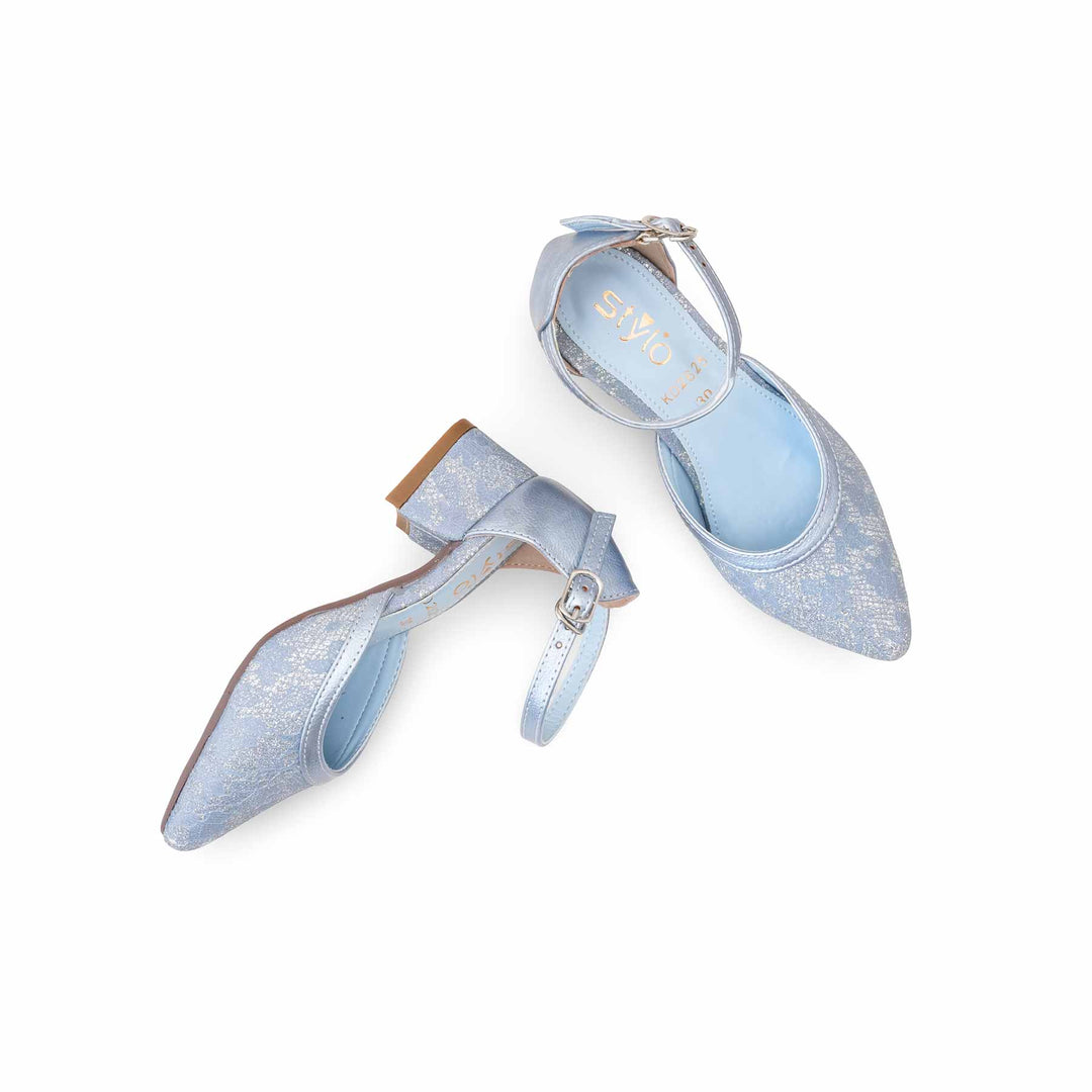 Girls Blue Fancy Pumps KD2625