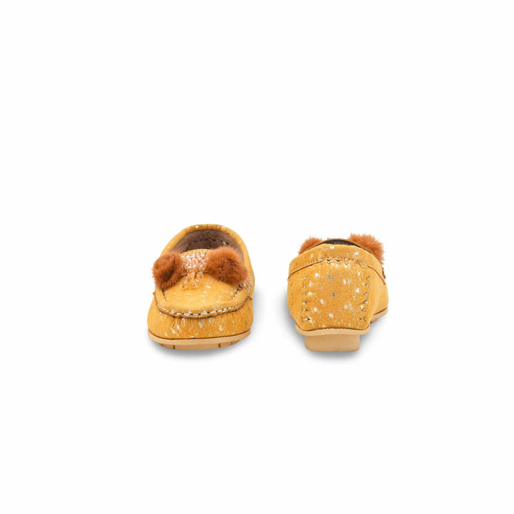 Girls Mustard Formal Moccasin KD2628