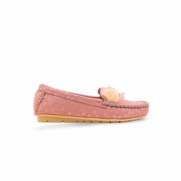 Girls Pink Formal Moccasin KD2628
