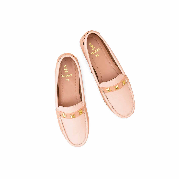 Girls Pink Fancy Moccasin KD2629