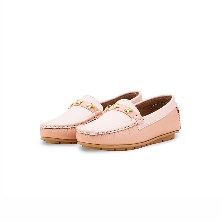 Girls Pink Fancy Moccasin KD2629
