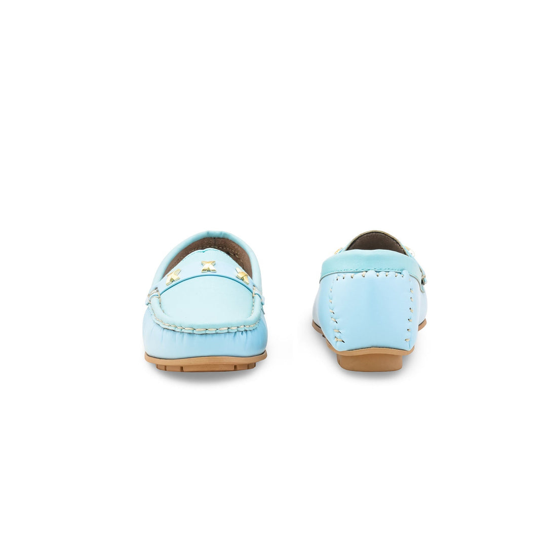 Girls Sky Blue Fancy Moccasin KD2629