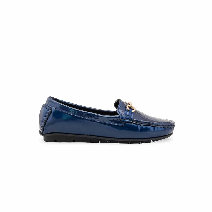 Girls Blue Formal Moccasin KD2630