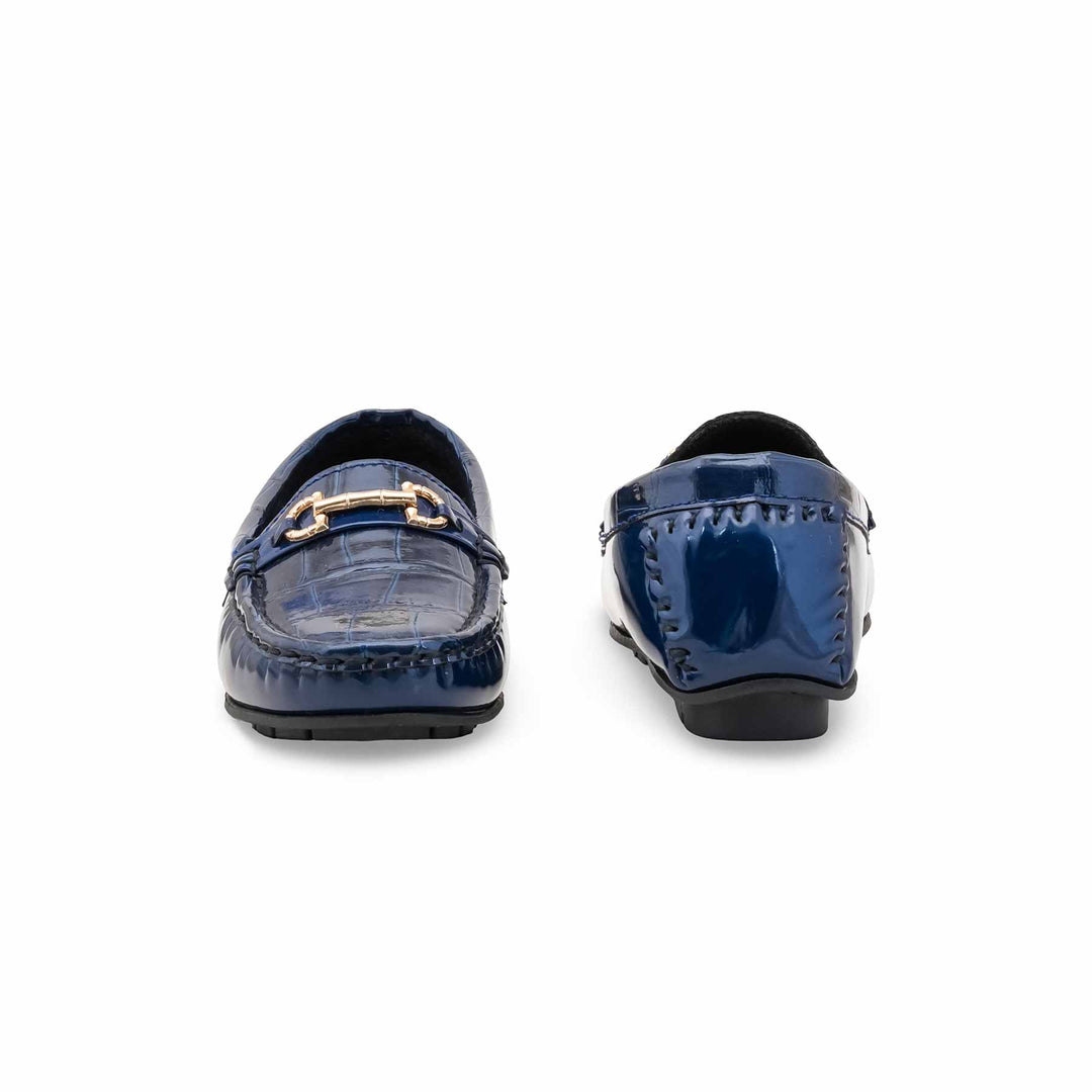 Girls Blue Formal Moccasin KD2630