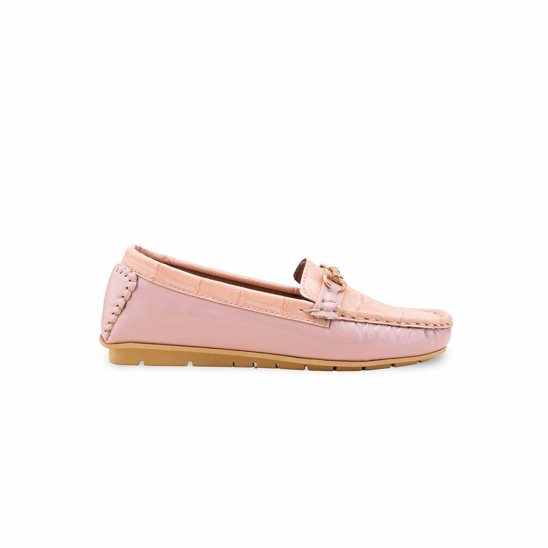 Girls Pink Formal Moccasin KD2630