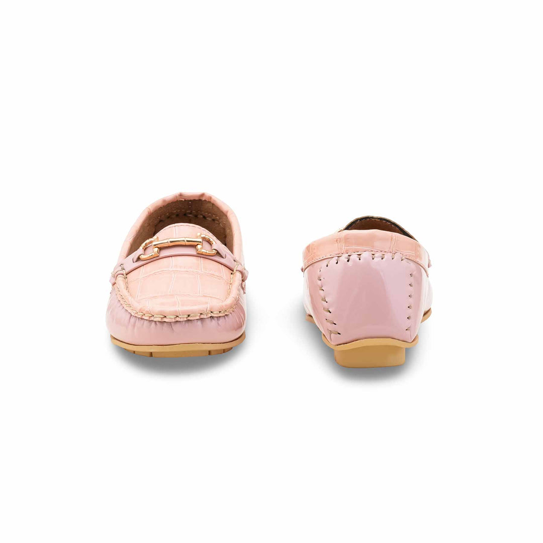 Girls Pink Formal Moccasin KD2630
