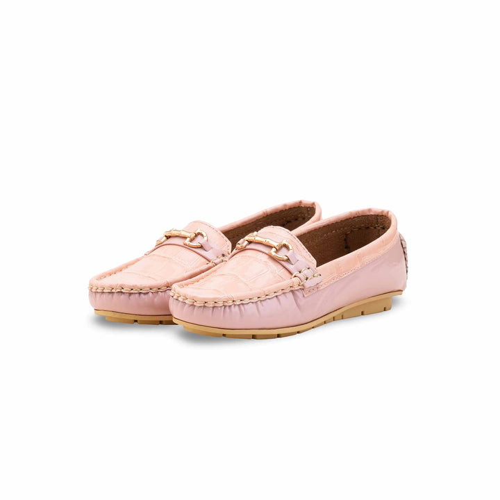Girls Pink Formal Moccasin KD2630