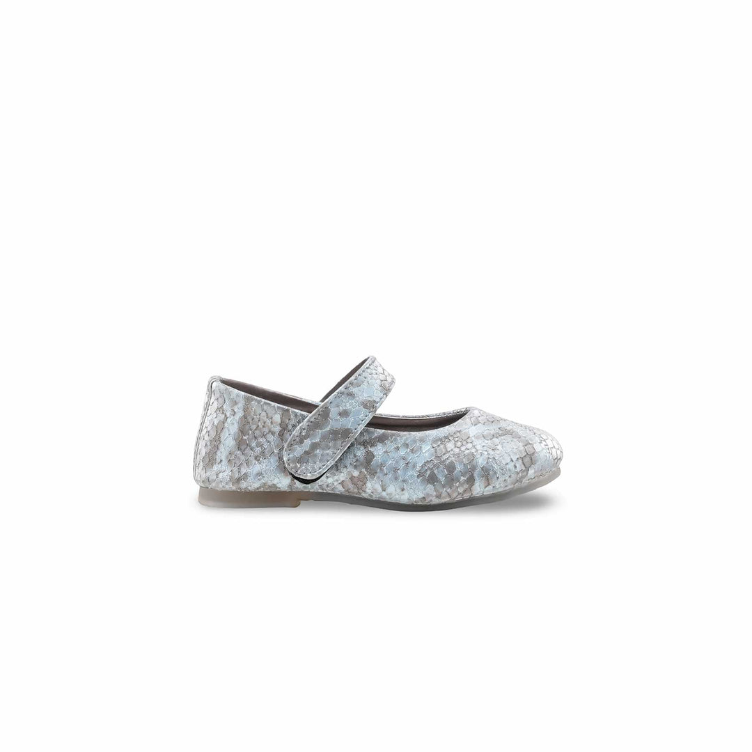 Girls Grey Fancy Pumps KD2632