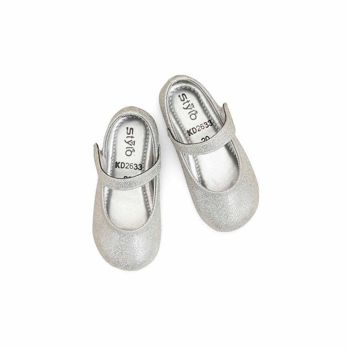 Girls Silver Fancy Pumps KD2633