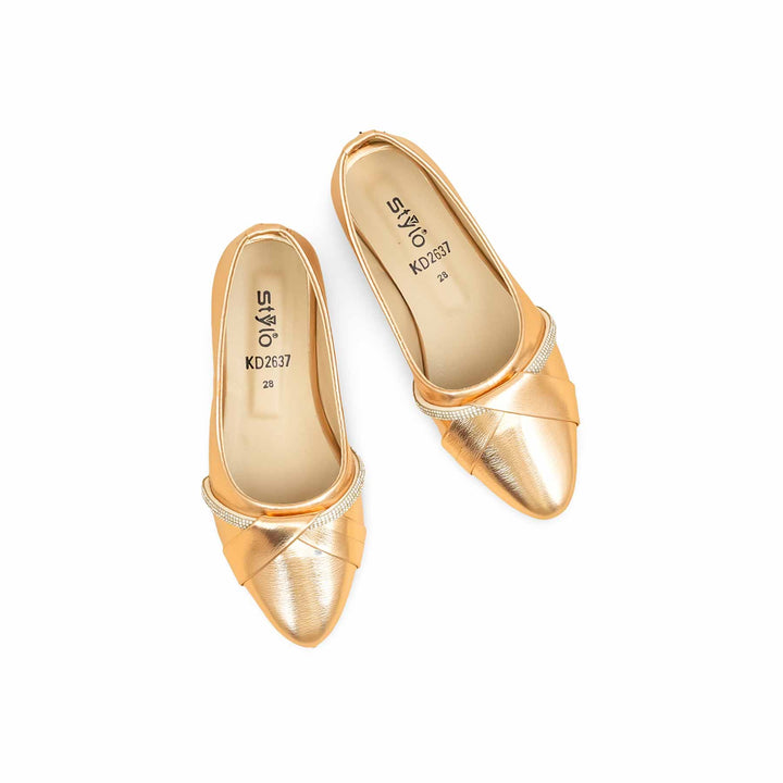 Girls Peach Formal Pumps KD2637