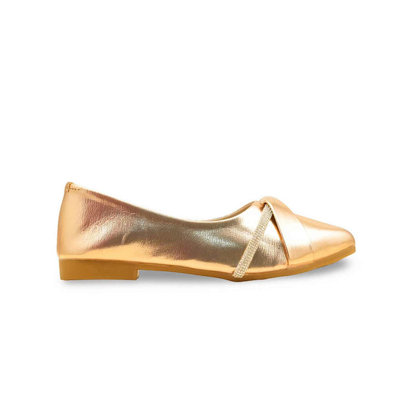 Girls Peach Formal Pumps KD2637