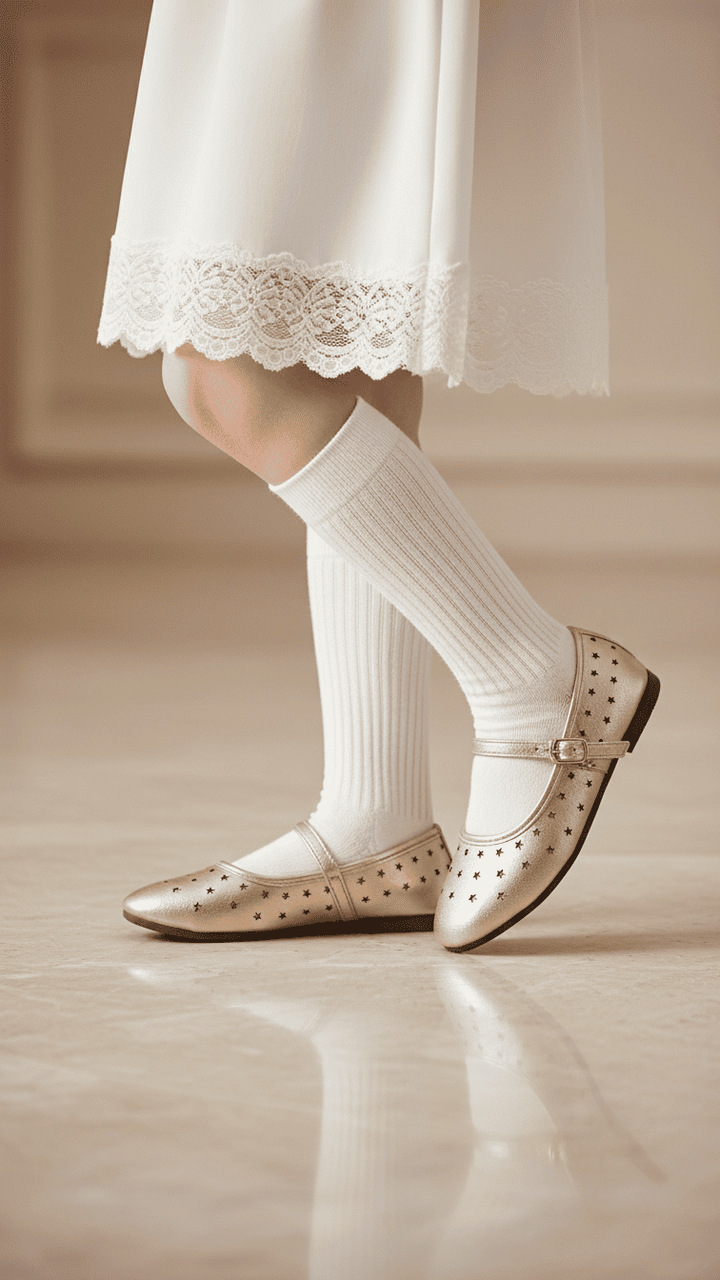 Girls Golden Casual Pumps KD2640