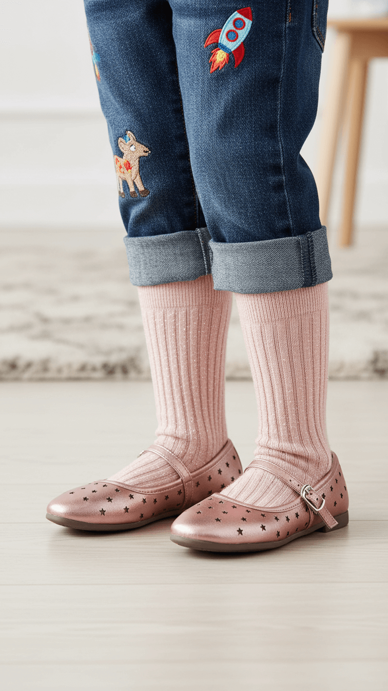 Girls Pink Casual Pumps KD2640