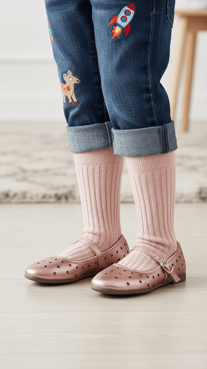 Girls Pink Casual Pumps KD2640