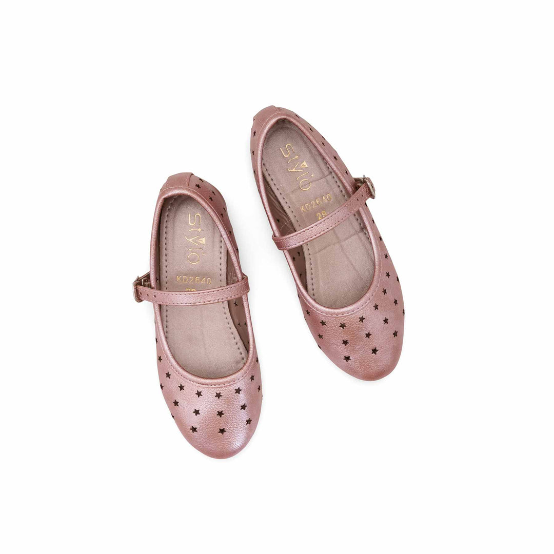 Girls Pink Casual Pumps KD2640