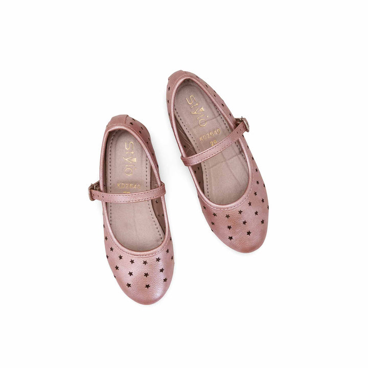 Girls Pink Casual Pumps KD2640